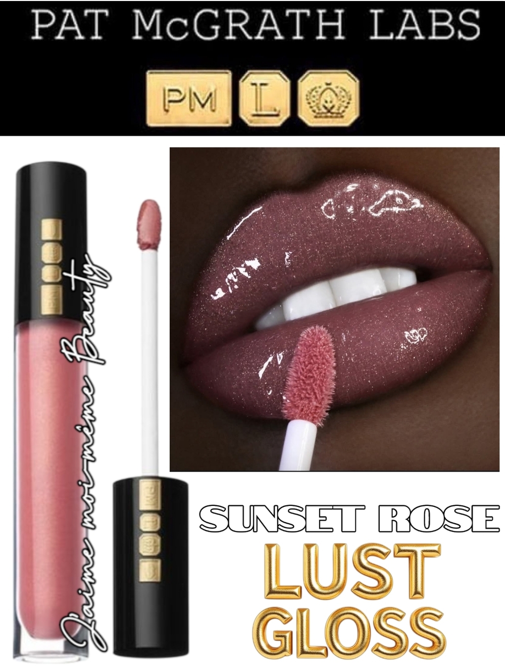 Pat Mcgrath Sunset Rose Lust Lip Gloss (Shimmer Pink Sparkle)